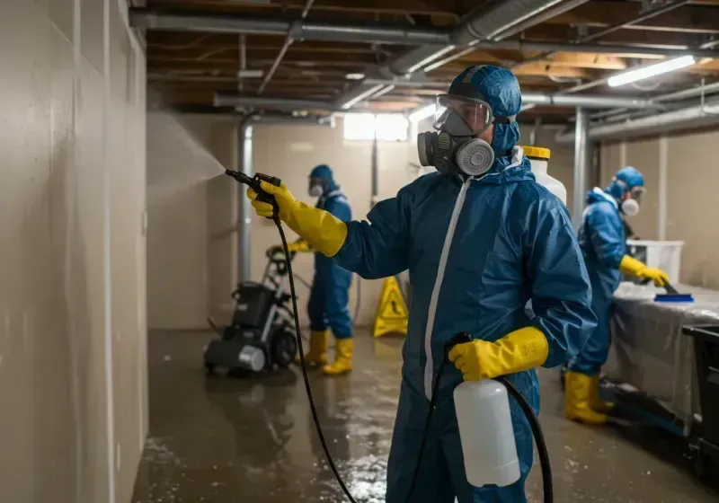 Basement Sanitization and Antimicrobial Treatment process in Merrillville, IN